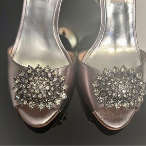 Badgley Mischka Lacie Silver Heels